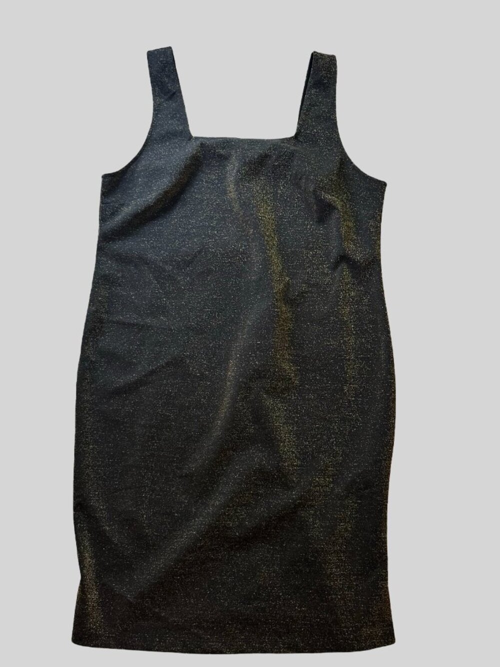 Forever 21 Plus Women’s 2XL Black Gold Mini Tank Dress Sparkle Whimsigoth Punk